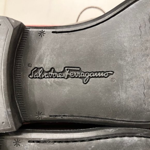 Salvatore Ferragamo Mocca Pebble Calf Dress Shoes Sz. 8.5 D  Excellent Condition main image 13